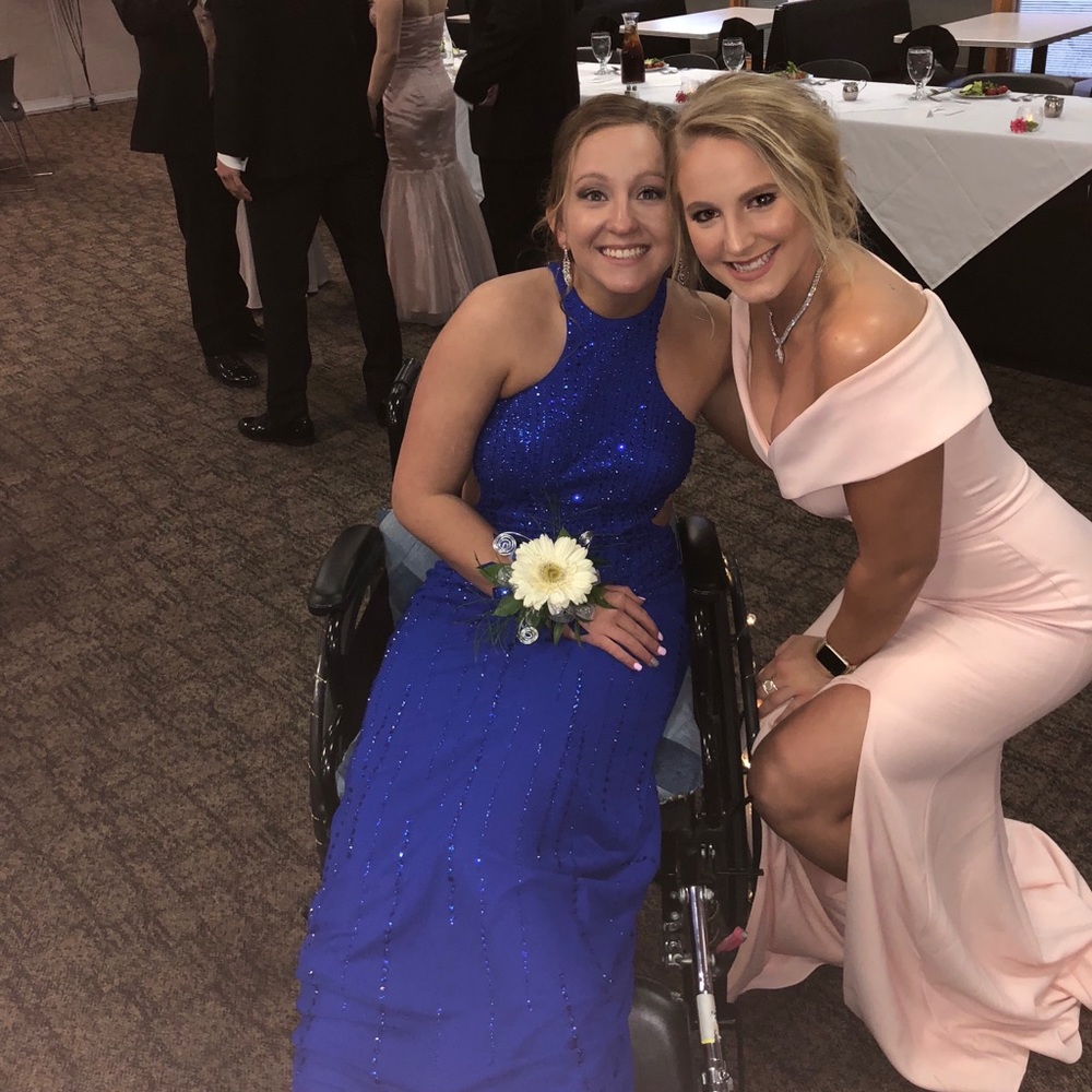 Blush prom dress